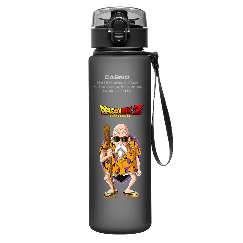 Botella de agua de Dragon Ball Anime, taza de gran capacidad, Son Goku, Super Saiyan, portátil, deportes al aire libre, regalos de vacaciones, 560ml