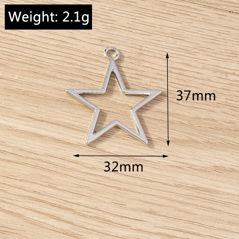 Tusember 10 Stück 28 x 34 mm niedliche Mond-Anhänger aus Legierung für die Schmuckherstellung, Halskette, Ohrringe, Armband, DIY, handgefertigtes Kunsthandwerk – Detail 33