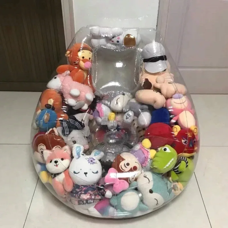 Sofá perezoso con bolsa de frijol para sala de estar, relleno de inflado, sofá individual transparente, sillón futón, silla multifuncional para adultos, barato