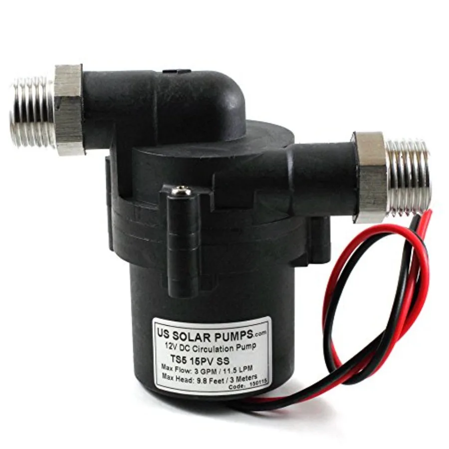 

Солнечный насос горячей воды 12 В постоянного тока для солнечных тепловых систем — устойчивый к высоким температурам, номинальная мощность до 230 футов до 145 фунтов на квадратный дюйм, 3,0 галлонов в минуту