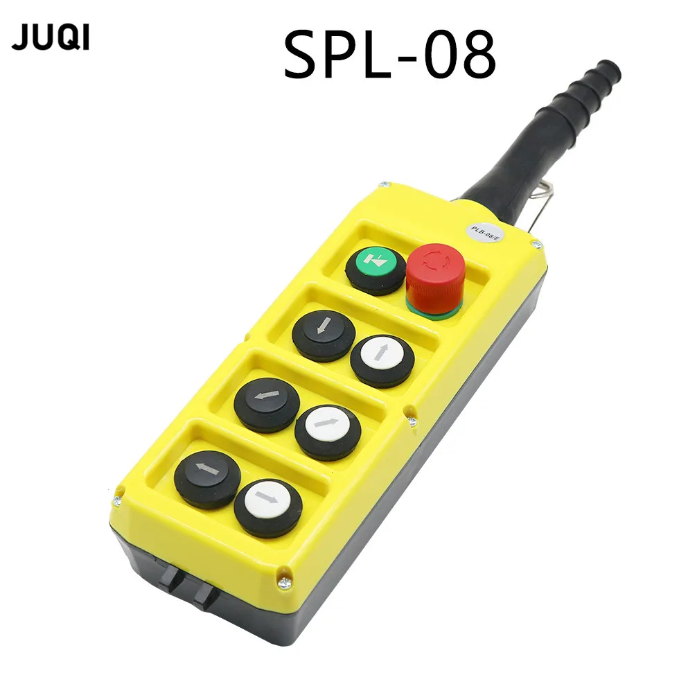 

PLB08-E 8-button crane handle hanging waterproof button box double row button switch with emergency stop