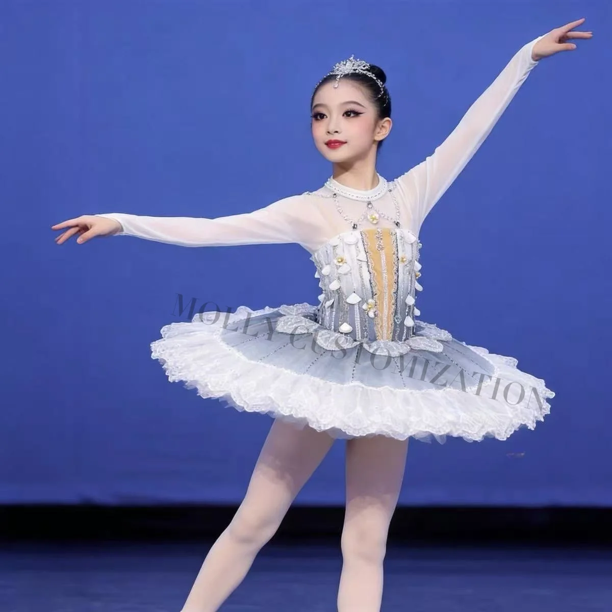 

Новая эксклюзивная серая юбка-пачка TUTU для балетных выступлений 2026 года, в стиле «Фея», для взрослых и детей
