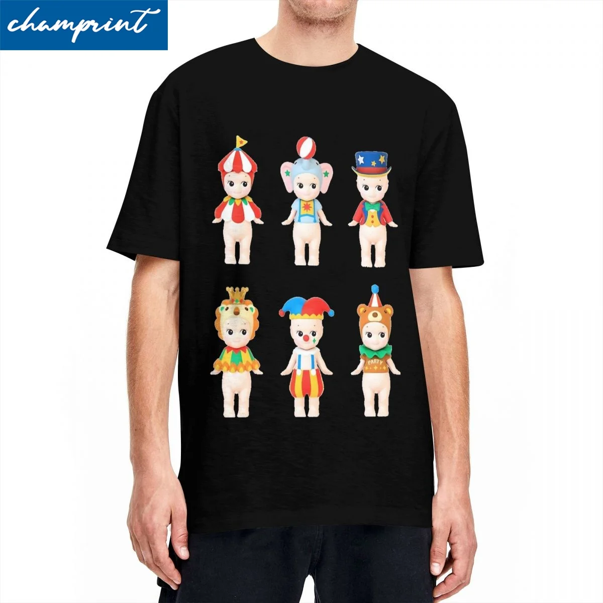 Men Women's Sonny Angel Circus Series T Shirts Kawaii Cotton Clothes Vintage Short Sleeve Round Collar Tees Unique T-Shirt