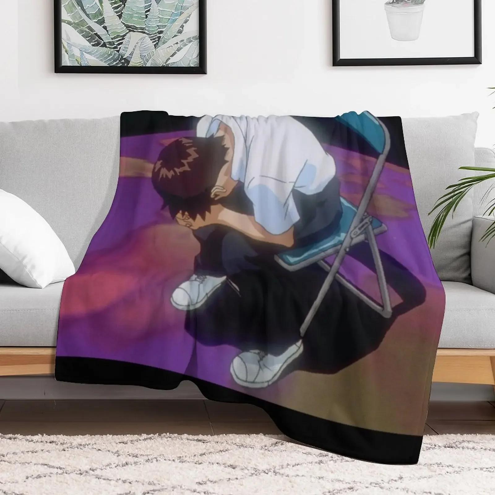 Shinji Crying Throw Blanket christmas decoration Kid'S Flannels Blankets