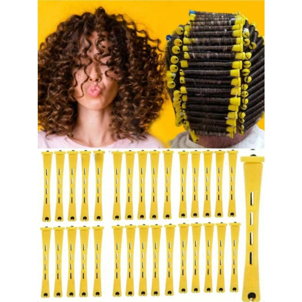 20Pcs Natural Hair Perm Rods for Long Hair Plastic Curl Rods Cold Wave Irons Curling Roller for Hair Styling Hairdressing Tools
