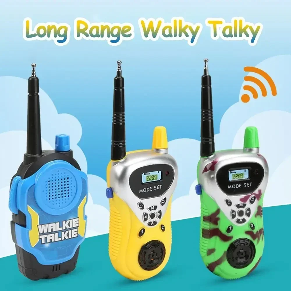 2Pcs 300M Walkie Talkies มินิแบบพกพาวิทยุสองทางของเล่นสําหรับเด็กวันเด็กของขวัญวันเกิดกลางแจ้ง Interphone ของเล่น