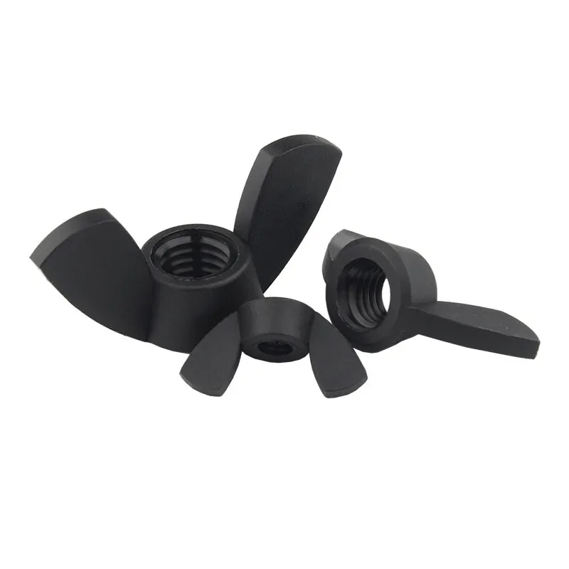 5 ~ 20 قطعة أسود/أبيض النايلون الجناح الجوز M3 M4 M5 M6 M8 M10 M12 النايلون الجناح البلاستيك معزول المكسرات