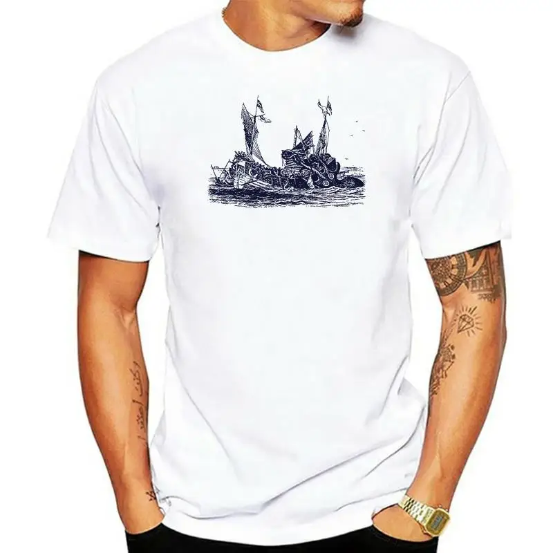 Release The Kraken T Shirt Pirate Phantom Ghost Ship Flying Dutchman Sailors Tee