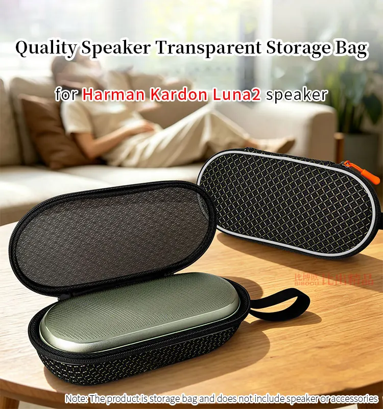 Portable Bag for Harman Kardon LUNA2 Speaker Sound Permeable Bags Luna 2 Gen Outdoors Travel Carrying Transparent Case