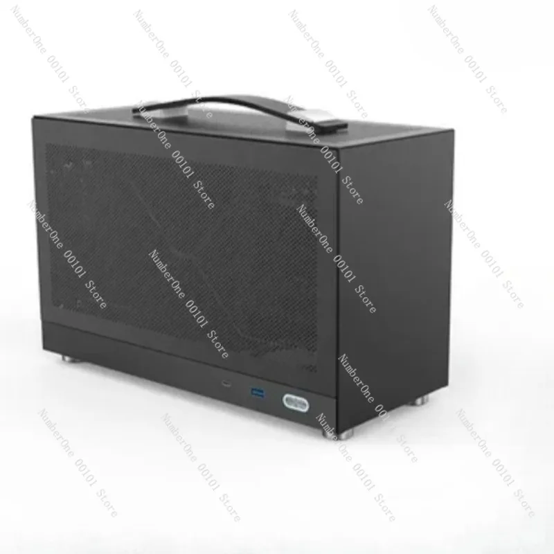 

S300 black chassis, portable ITX handheld TYPECmini desktop computer main box ultra mini