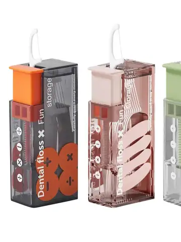 Automatic Dental Floss Storage Box Pop-Up Dental Floss Dispenser With 10Pcs Floss Dental Oral Hygiene Care Portable