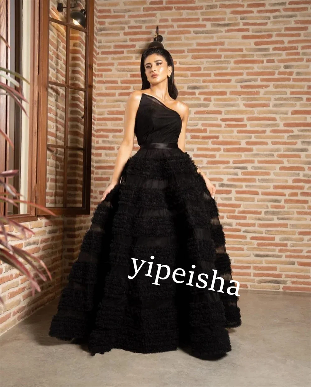 CustomizedJiayigong  Net Pleat Homecoming A-line Strapless Bespoke Occasion Gown Long Dresses Saudi Arabia