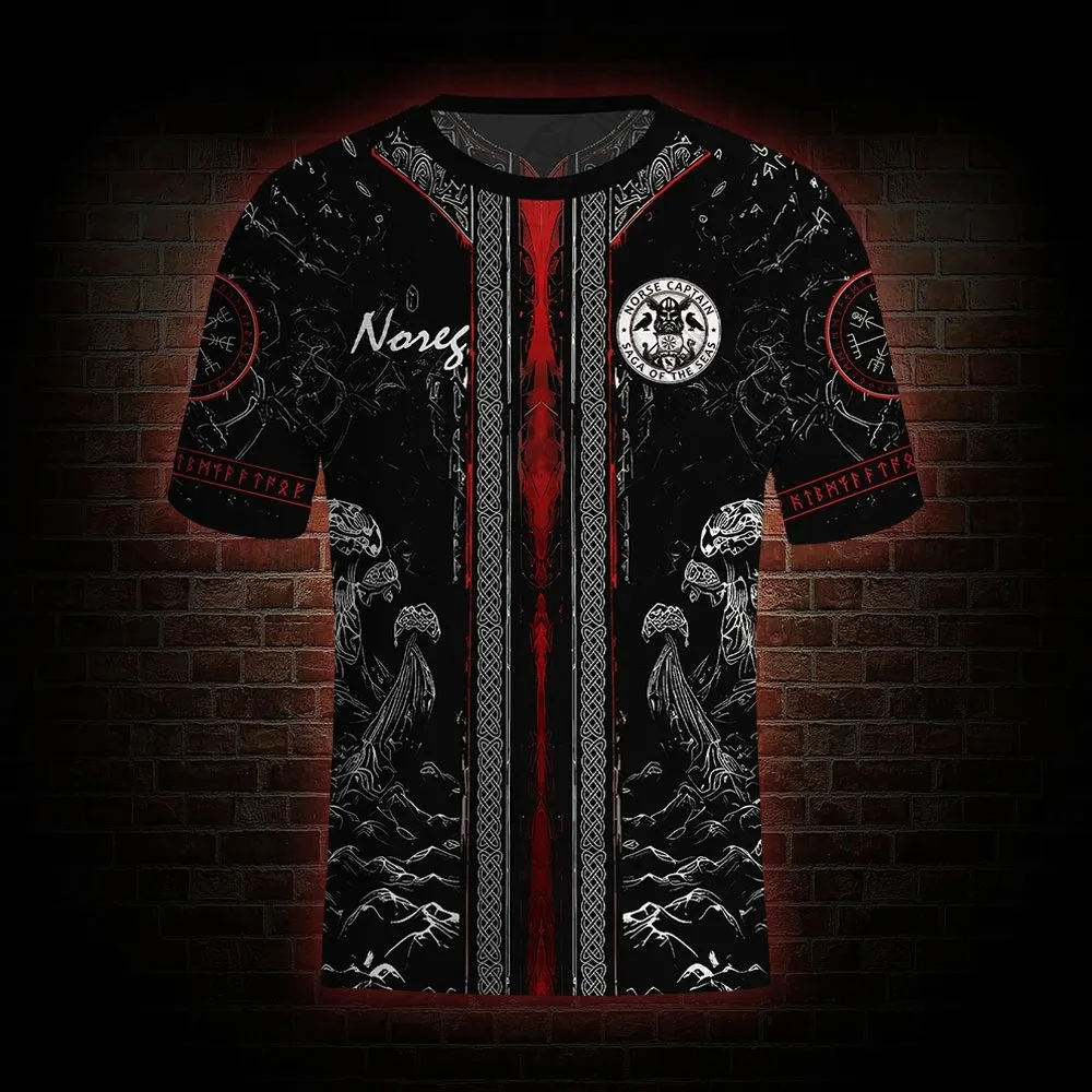 Camiseta de Fútbol Estilo Nórdico para Hombre y Mujer, Diseño Vikingo, Estampado Nórdico, Ropa Deportiva Vintage, Estilo Gótico Urbano