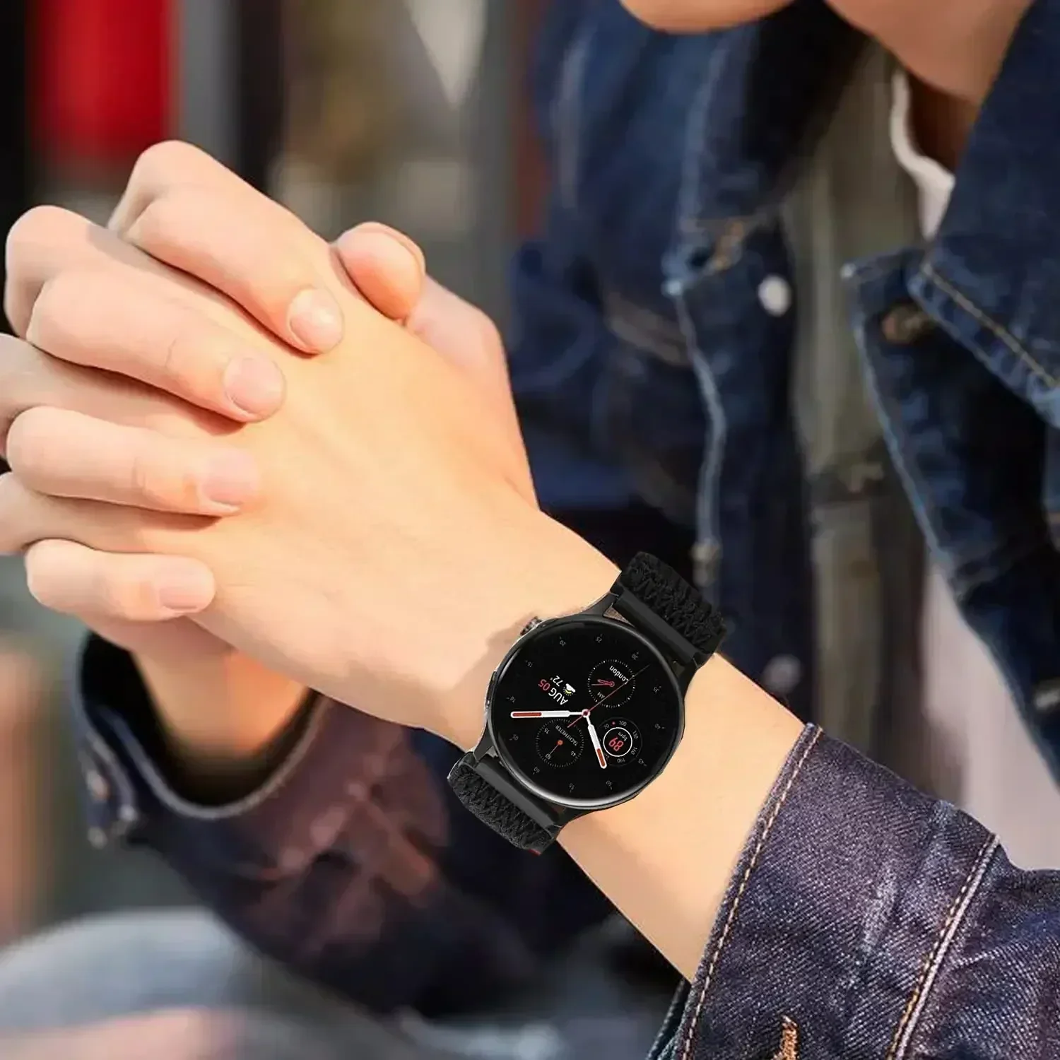 20 مللي متر 22 مللي متر حزام النايلون لساعة سامسونج جالاكسي 4/5/6/7/5 برو 40 مللي متر 44 مللي متر ضوء النجوم سوار كوريا هواوي GT 3 4 5 الفرقة 20 مللي متر 22 مللي متر