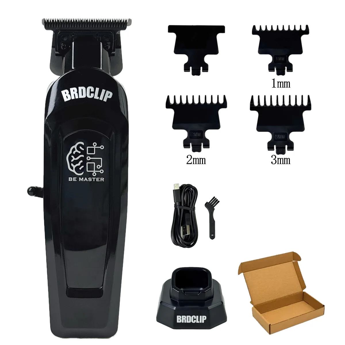 BRDCLIP Professioneller elektrischer Haarschneider BRD 107 Haarschneider für Männer 8000 U/min mit Basis 2000 mAh Friseur-Schnitzmaschine