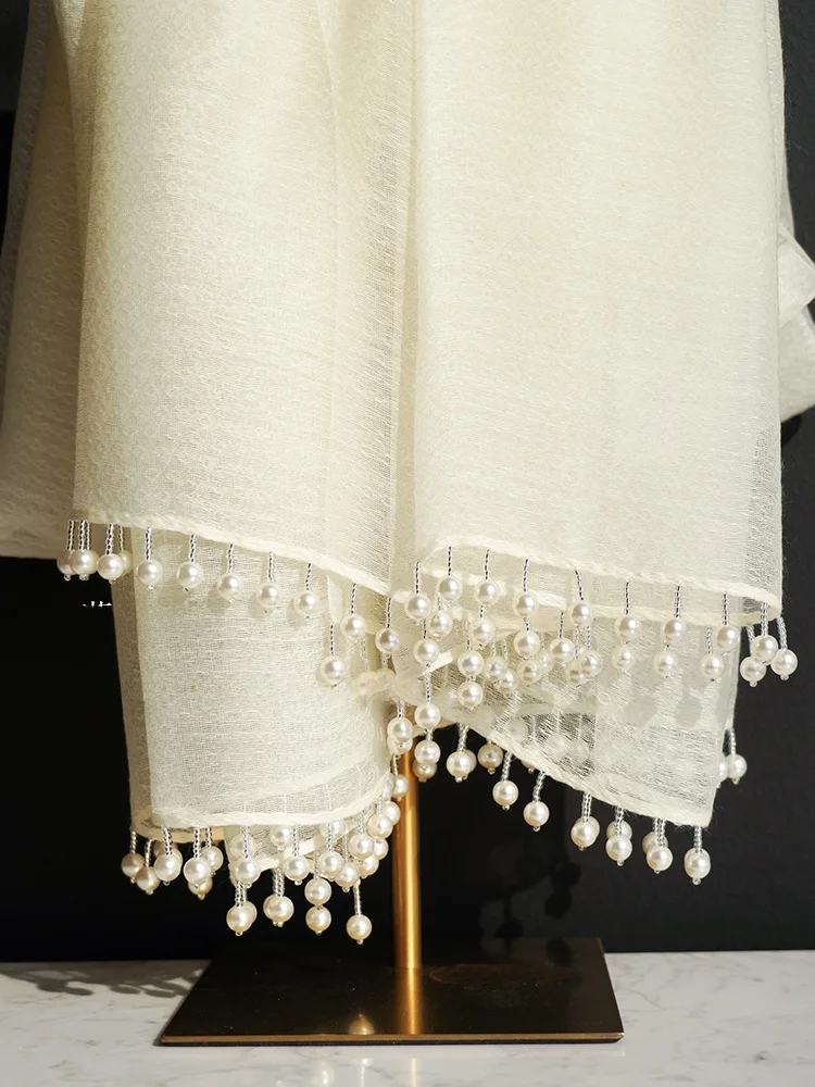 ele-silk-wool-scarf-for-women-handmade-high-end-feel-small-miss-beads-large-size-wrap-versatile-neutral-color-outerwear