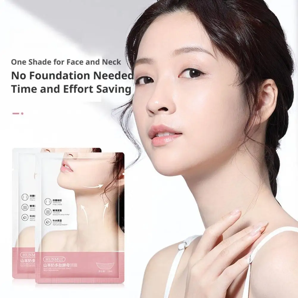 10/20/30PCS Goat Milk Six Peptides Neck Mask Collagen Firming Hydrating Crystal Neck Masks Neck Skin Care Mask
