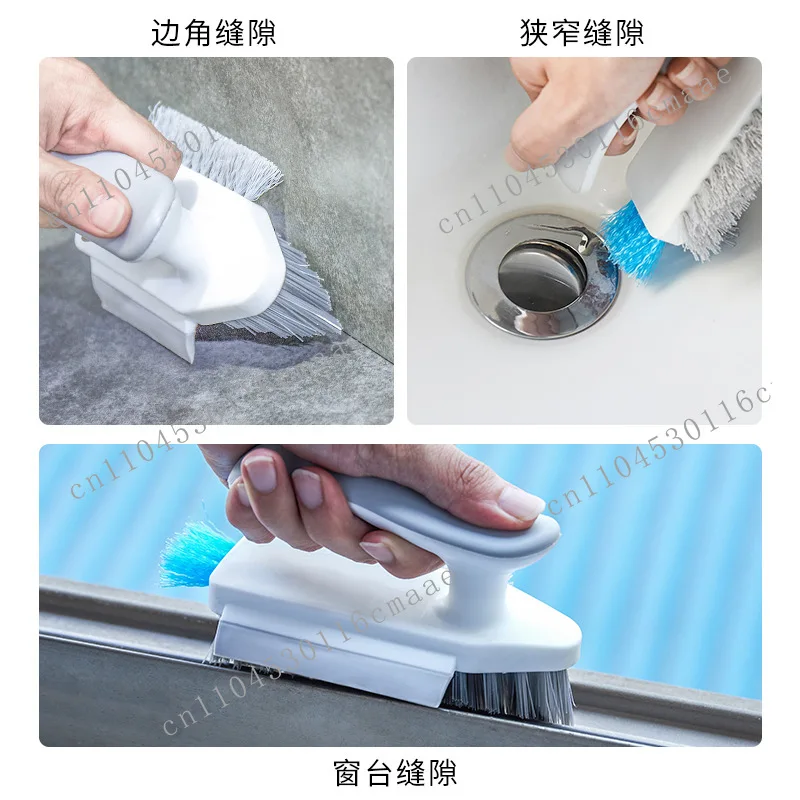 Creative Gap Floor Seam  Scraper Brush Integrated Bathroom Floor  Bathroom Corner Gap Toilet Cleaning Brush