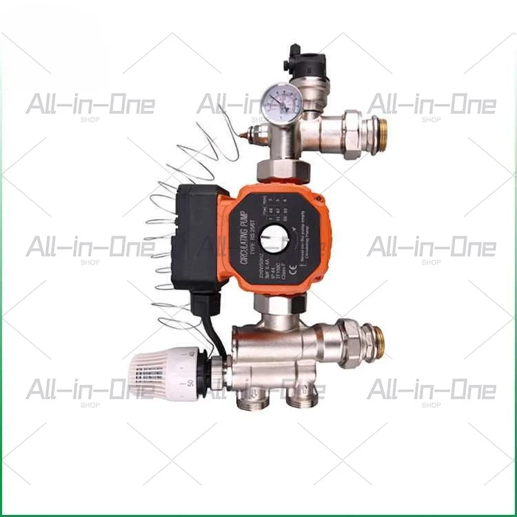 Thermostatic Control Cold Mixing Valve For Floor Heating Water Circulating Manifold