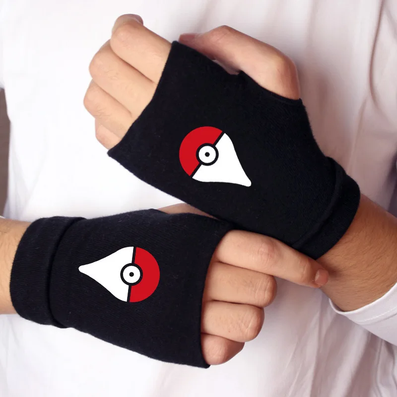 Pokemon GO Cartoon Half Finger Gloves Anime Zapdos Articuno Game Peripherals Office Gloves Children\'s Toys Birthday Gifts