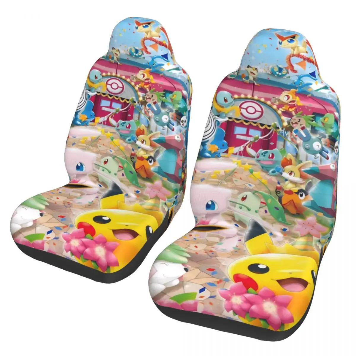 

Универсальный чехол для автомобильного сиденья с мультяшным принтом Покемон, аксессуар для интерьера авто, тканевая накидка/подушка для сиденья AUTOYOUTH с милым цветочным узором, охотничий дизайн
