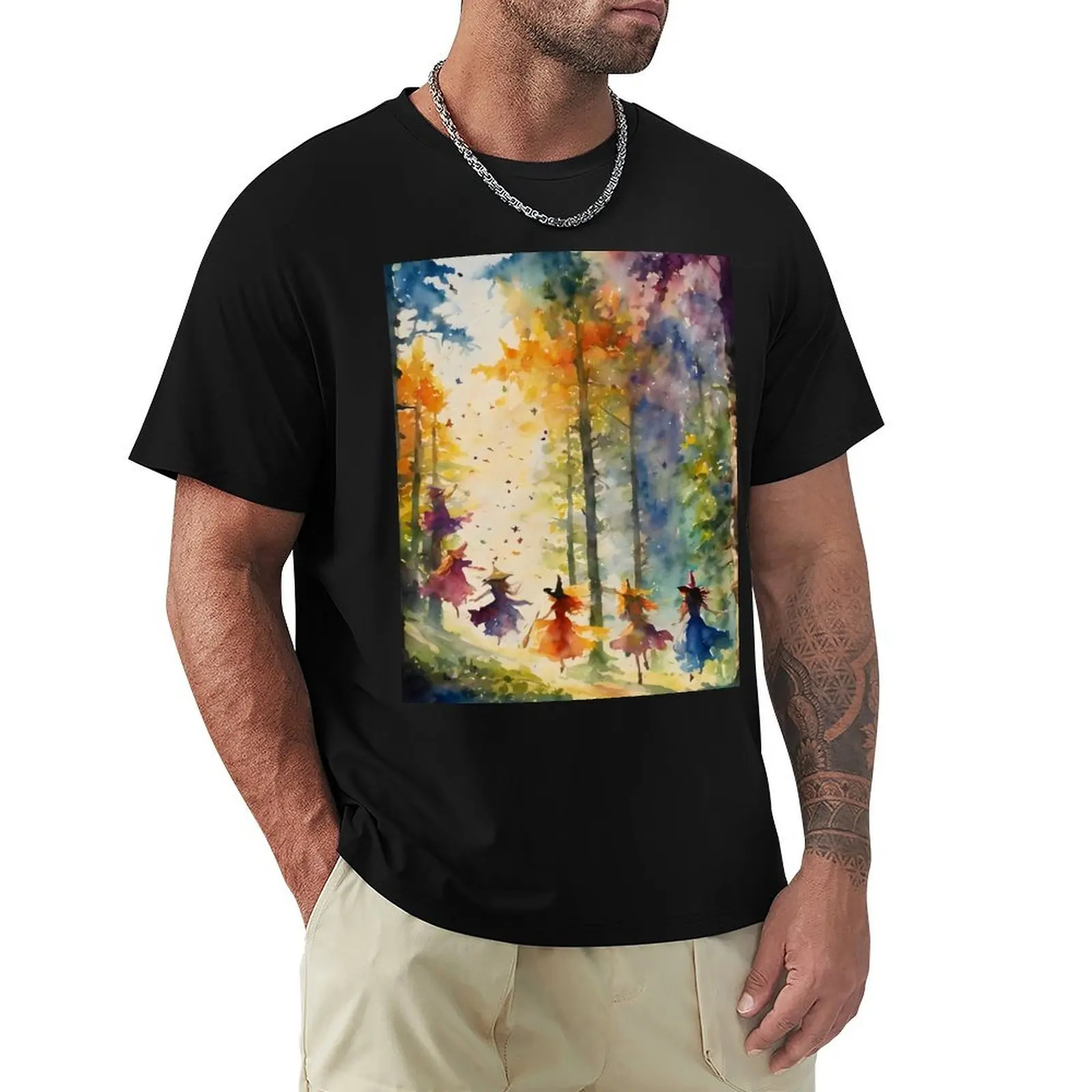 Flying Lesson by Lyra the Lavender Witch T-Shirt Breathable Sportswear T-Shirt for Men