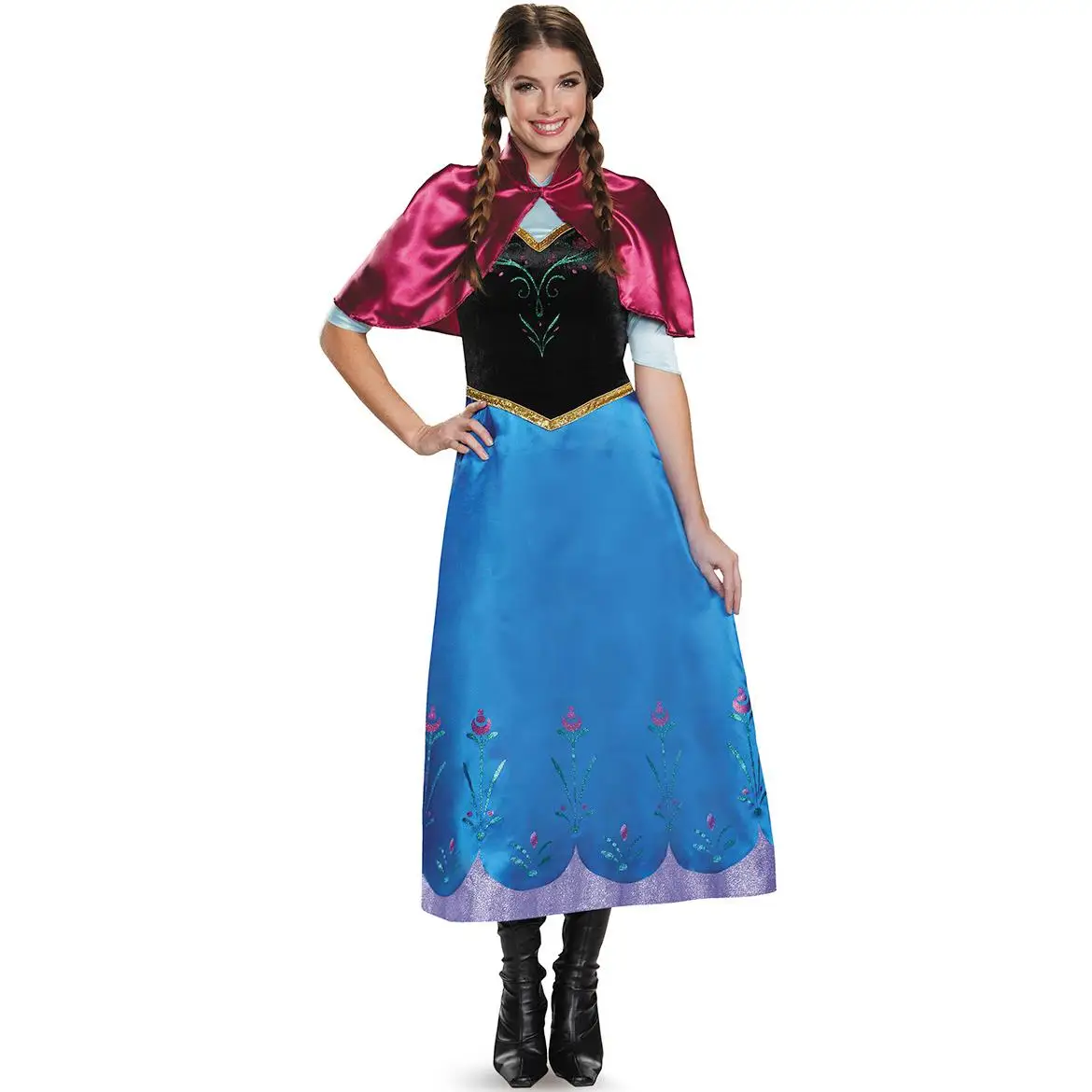 

Adult Princess Elsa Dress Halloween Ice Crystal Sparkle Anna Clothing Women's Traditional Costume Stage Performance Hanfu