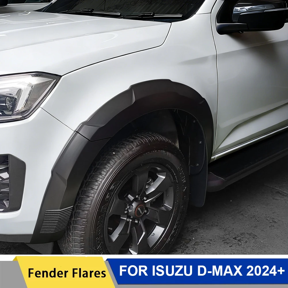 

Matte Black Fender Flares For ISUZU D-MAX dmax 2024 2025 2026 Wheel Arch Mudguards OFF-ROAD Double Cabin 4X4 Car Accessories 6PC