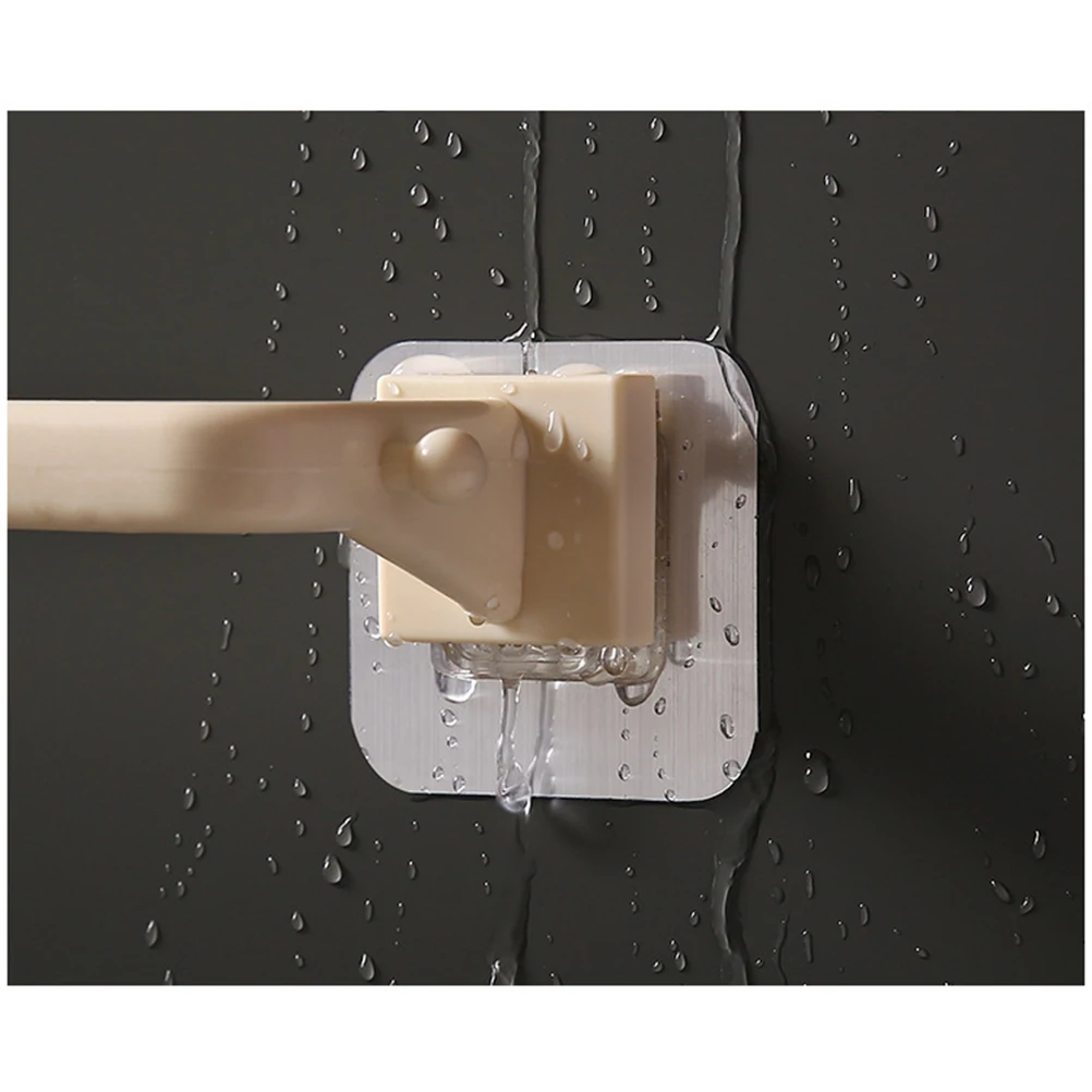 

2pcs Plastic Rack Single Towel Bar No Punch Storage Holder Bathroom Kitchen Space Saving Durable Foldable Towel Hanger With Bar