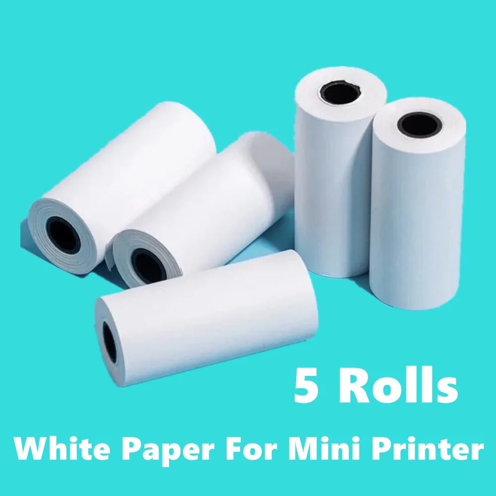 Universal Paper 57mmx25mm Thermal Sticker Paper for All Mini 57mm Inkless Wireless Bluetooth Thermal Printer Papel Termica