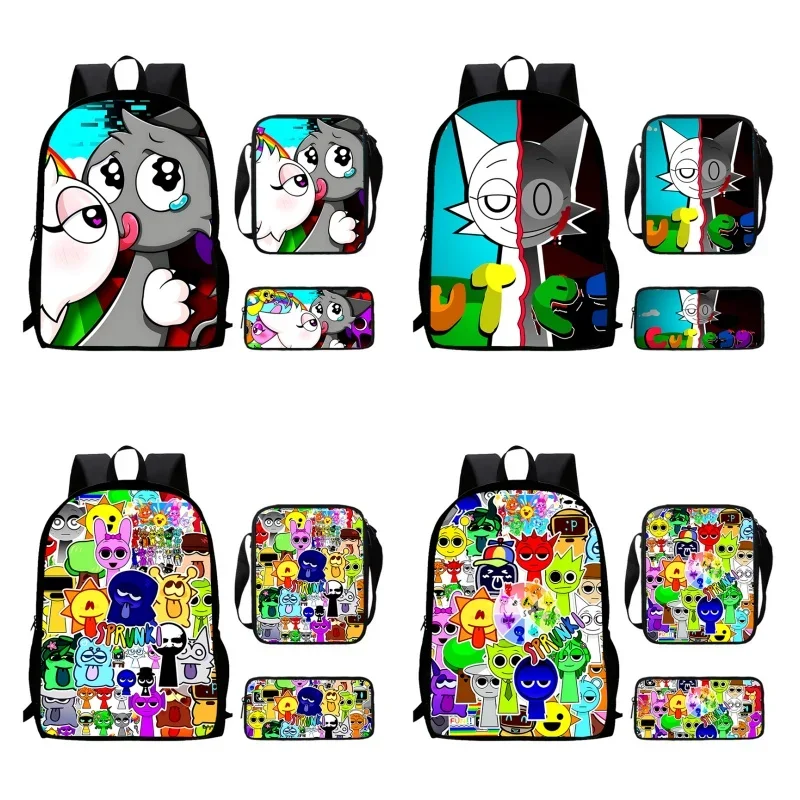 

Cartoon Sprunki Child School Backpack With Shoulder Bags Pencil Bags For Kindergarten,Light Weight School Bags For Boys Girls