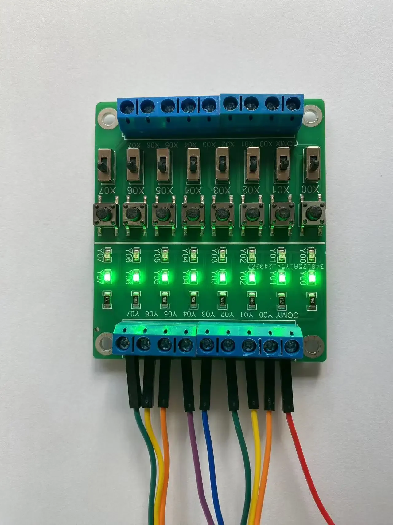 8 طرق لوحة تصحيح PLC/محاكاة/اختبار/إدخال/لوحة إخراج PLC/إشارة التبديل/وحدة تعلم متحكم صغير