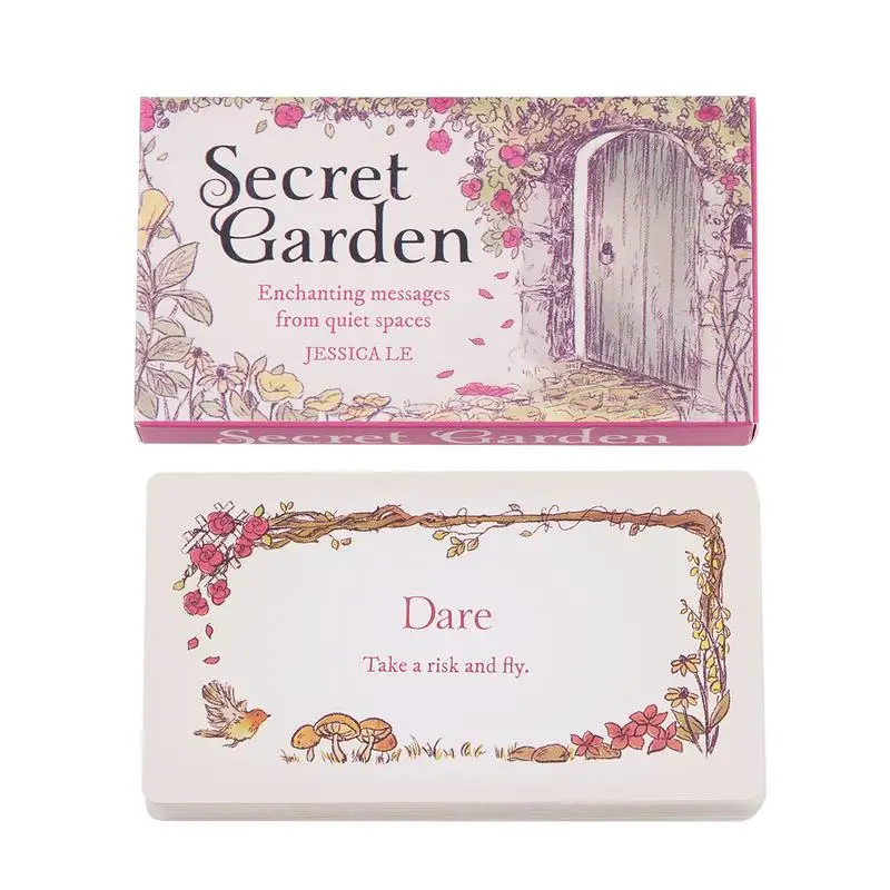 Card Board Games Oracle Cards Classic Secret Garden Games 40 Cards English Family Gathering Game Card for Gathering Party