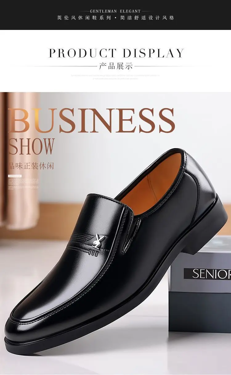 2026 Herren Casual Kunstleder Slipper mit Weicher Sohle, Business Casual Bequeme Büroschuhe, Gehschuhe – Detail 15