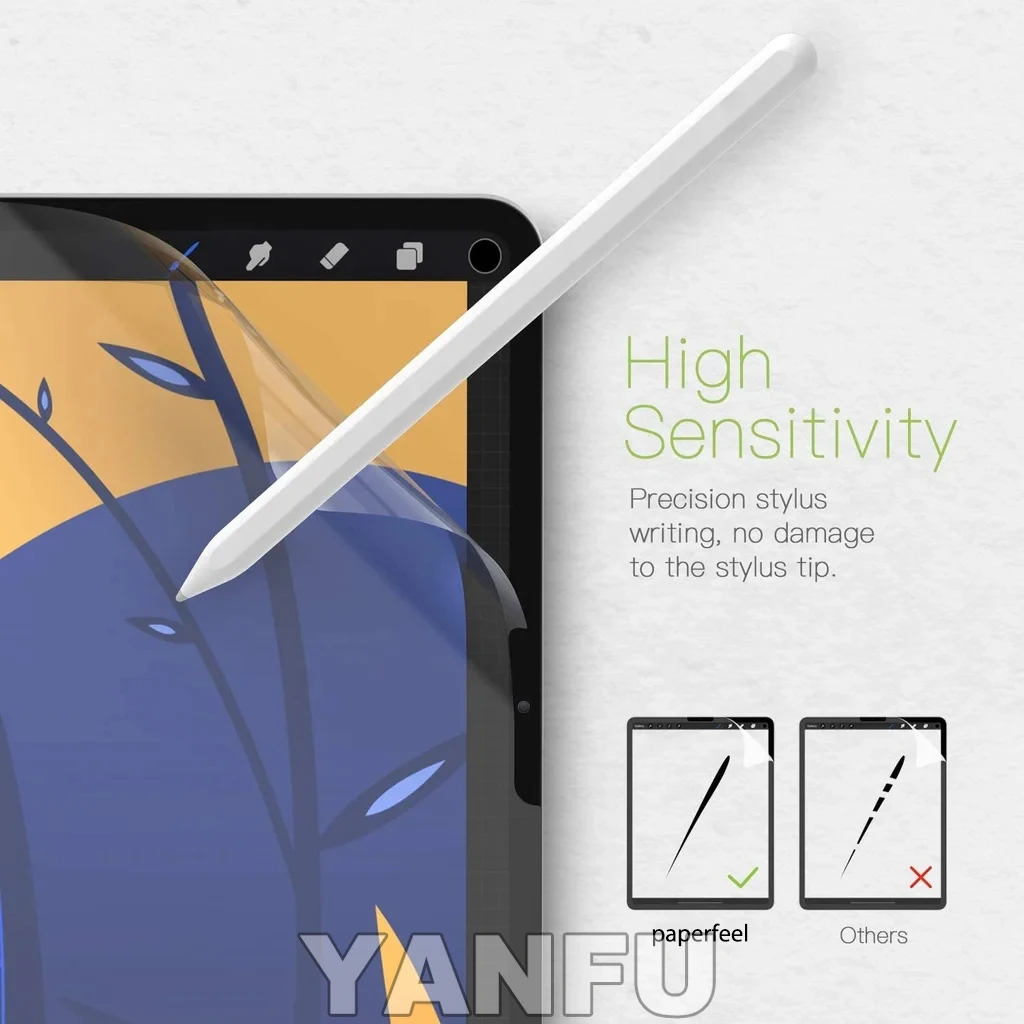 Paper Film Like Screen Protector PET For iPad 9.7 Air 2 3 10.5 Air 4 5 10.9 Pro 11 12.9 10.2 10 9th 8 7th Gen Mini 1 2 3 4 5 6