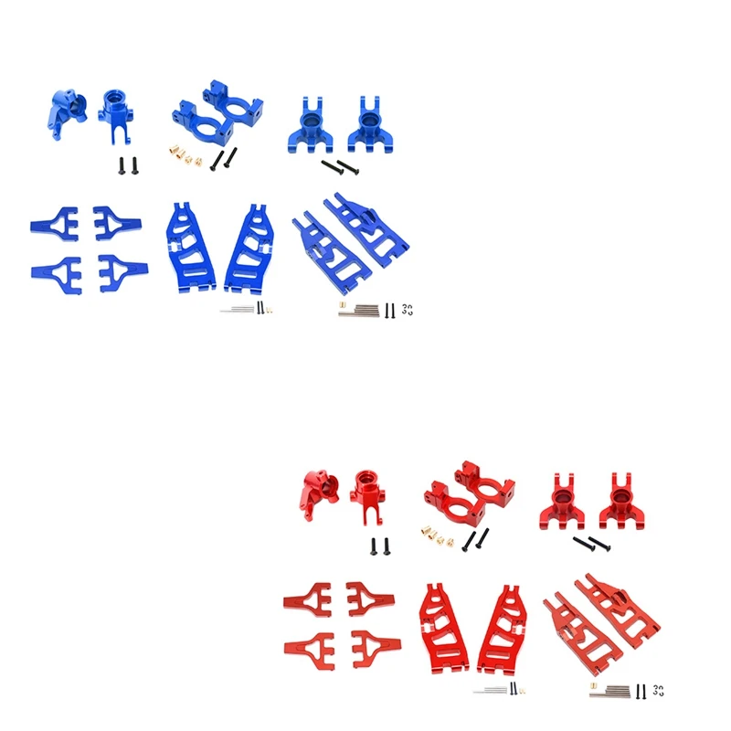 

14Pcs Metal Suspension Arm Steering Block Hub Carrier Set For 1/6 Redcat Racing Shredder RC Truck Upgrades Parts