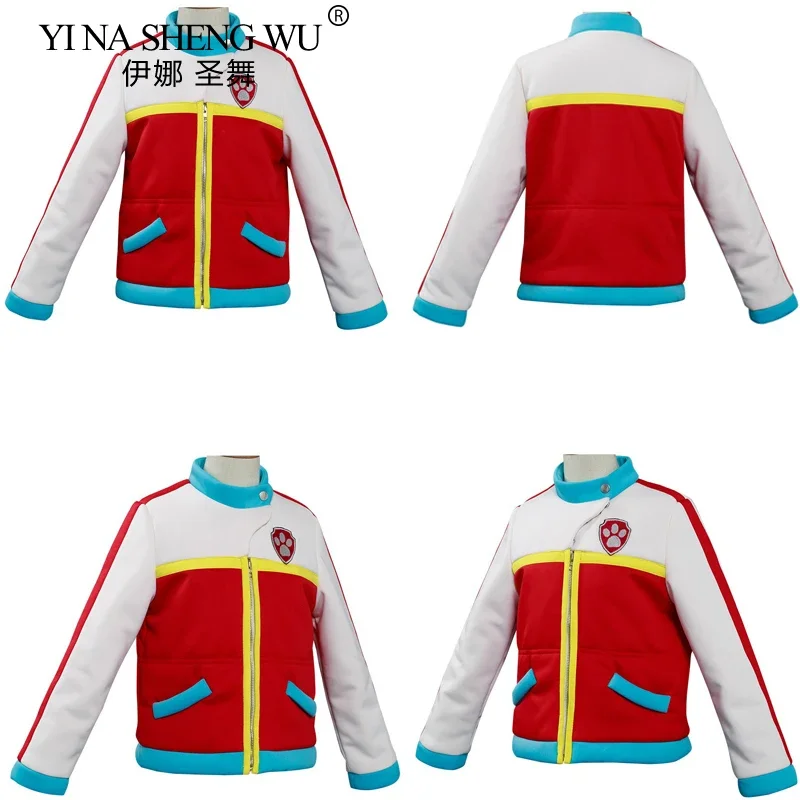 نباح دورية رايدر تأثيري ازياء الاطفال صبي فتاة عيد ميلاد الكابتن زي الكرتون دورية الكلب رايدر دور الحفلات Hallowee XI8788