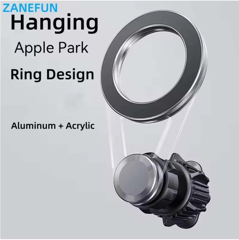 ที่วางโทรศัพท์ในรถยนต์แบบแม่เหล็กลอยได้ – 360 °   แท่นยึดแบบหมุนได้สำหรับโทรศัพท์แอปเปิลและแอนดรอยด์, แดชบอร์ดและที่ยึดกระจกหน้ารถ