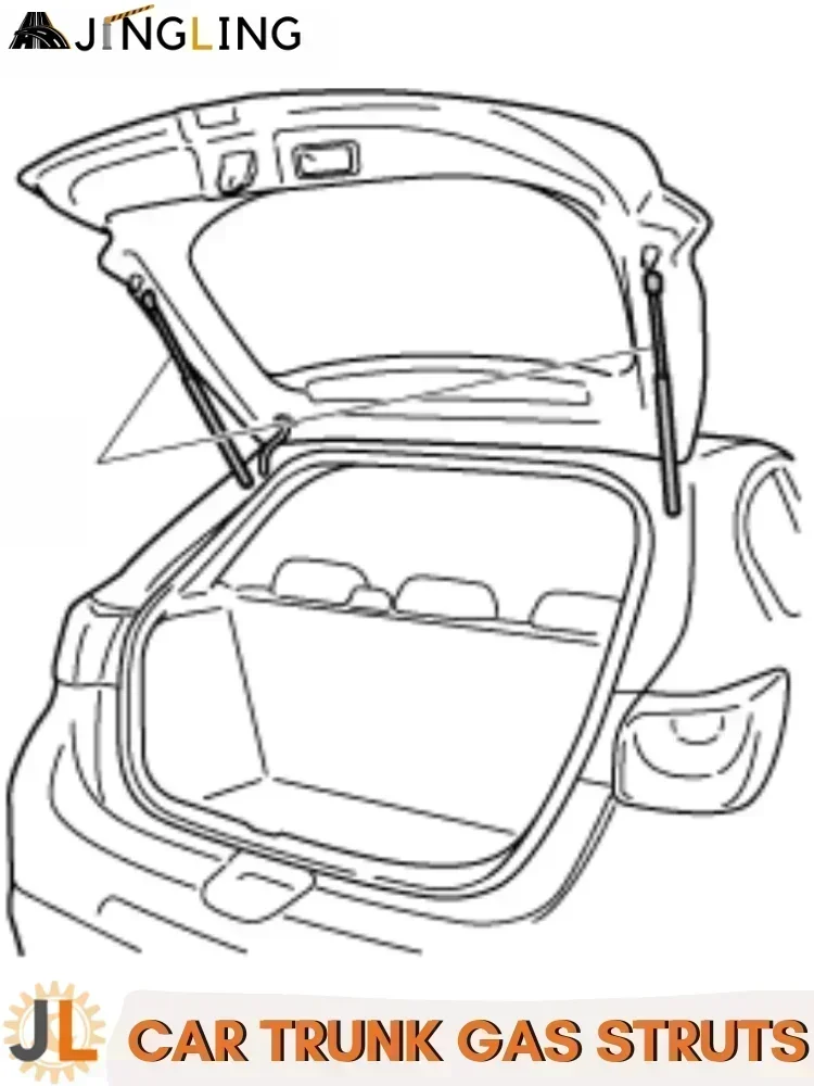 Aantal (2) Kofferbakveer voor Fiat Punto 199 Hatchback 2005-2018 Veerondersteunde versie Achterklep Kofferbaklift Ondersteuning Schokdemper - afbeelding 2