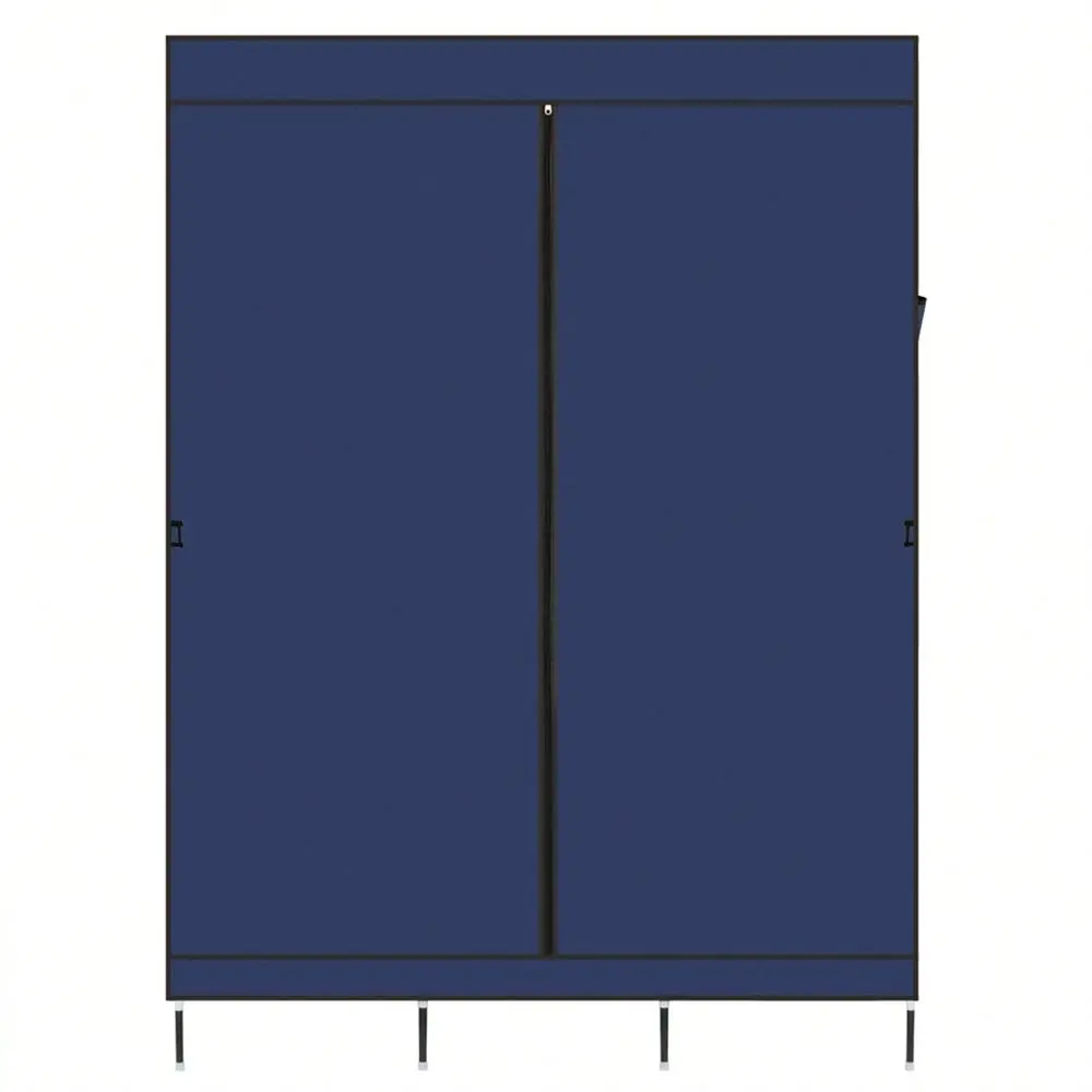 

8Compartment NonWoven Fabric Wardrobe With Fabric Cover, 3 Hanging Rods, 71 Portable Closet Wardrobe Clothes Rack Storage Organ