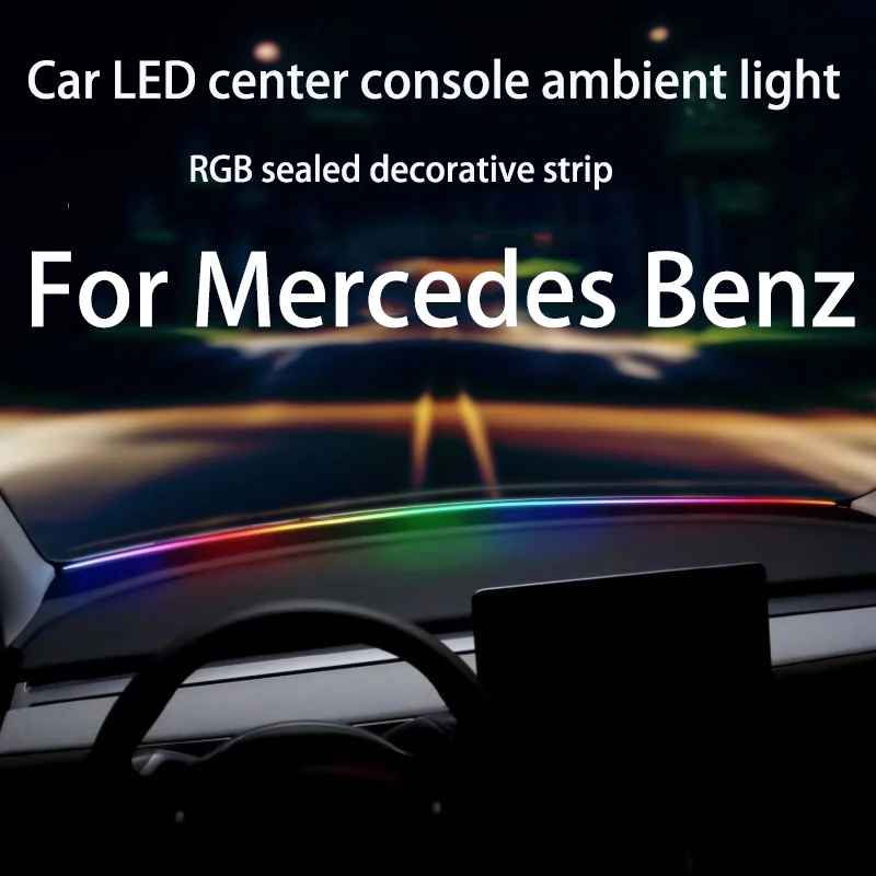 

Для Mercedes Benz CLA CLB CLE CLS GLA GLC GLE A B C E S EQA EQC EQB Автомобильные фары на центральной консоли автомобиля светодиодные RGB декоративные