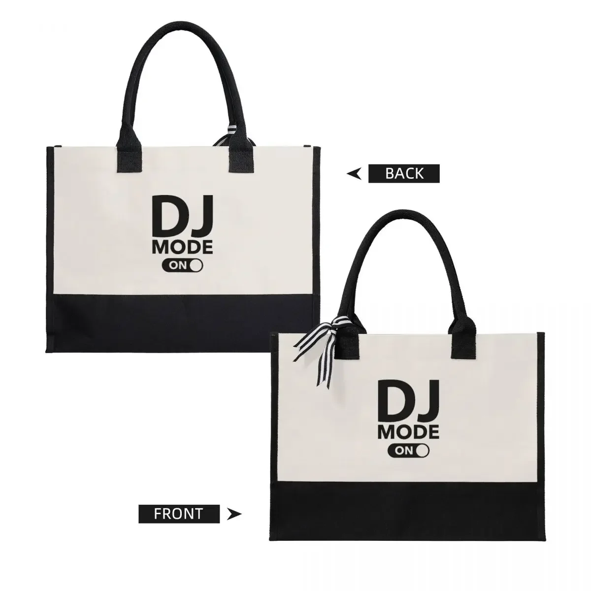 DJ Mode ON Disc Music Canvas Bag Shopping Bag Wedding Decoration Travel Wedding Bag best wedding gift