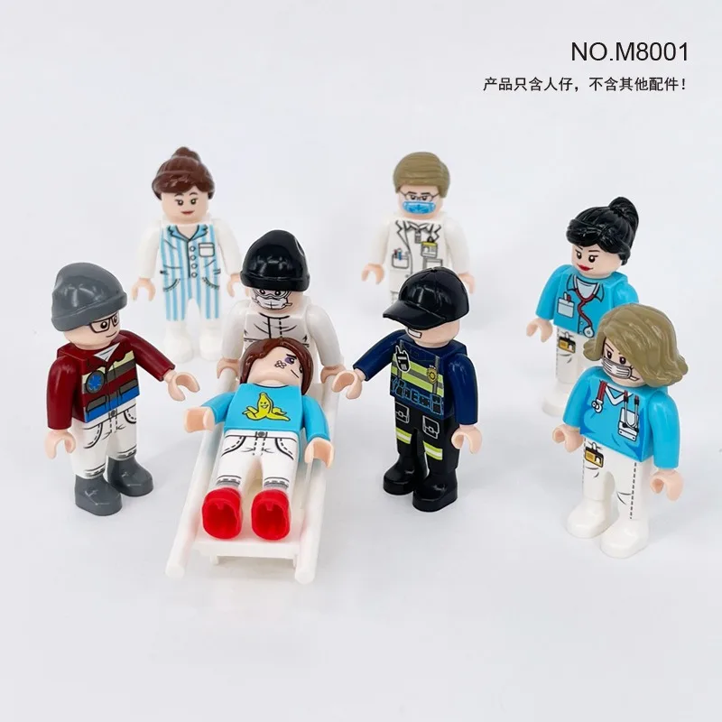 Arzt- und Krankenschwesterpuppen, Lernspielzeug, Minifiguren, humanoide Puppen, Kinderspielzeug, Geburtstagsgeschenke, Zeichentrickfiguren. – Detail 11