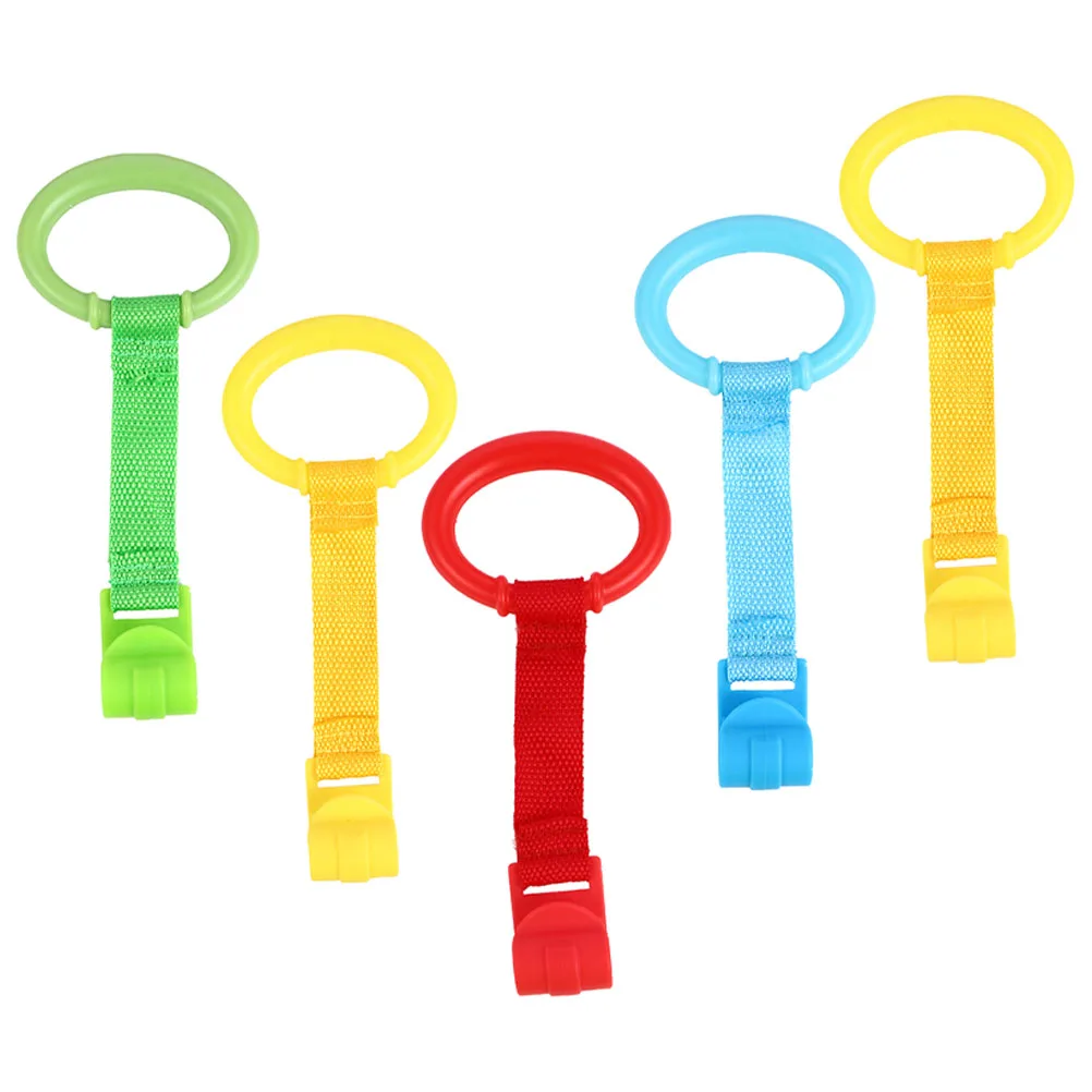 5Pcs Toddler Hand Pull Ring Baby Safety Stand Ring Easy to Use Durable for Home and Travel Nursery Pull Rings Baby Crib Rings