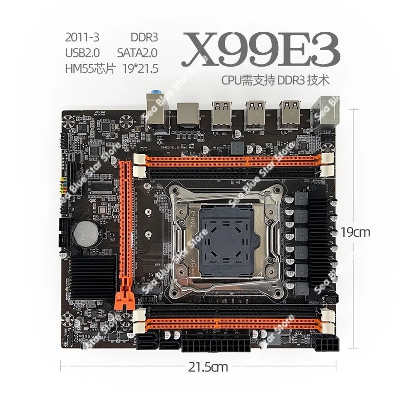 Computer main board X99E3-D3 2011-3 main board Support desktop ECC server DDR3X992673V3 graphics card