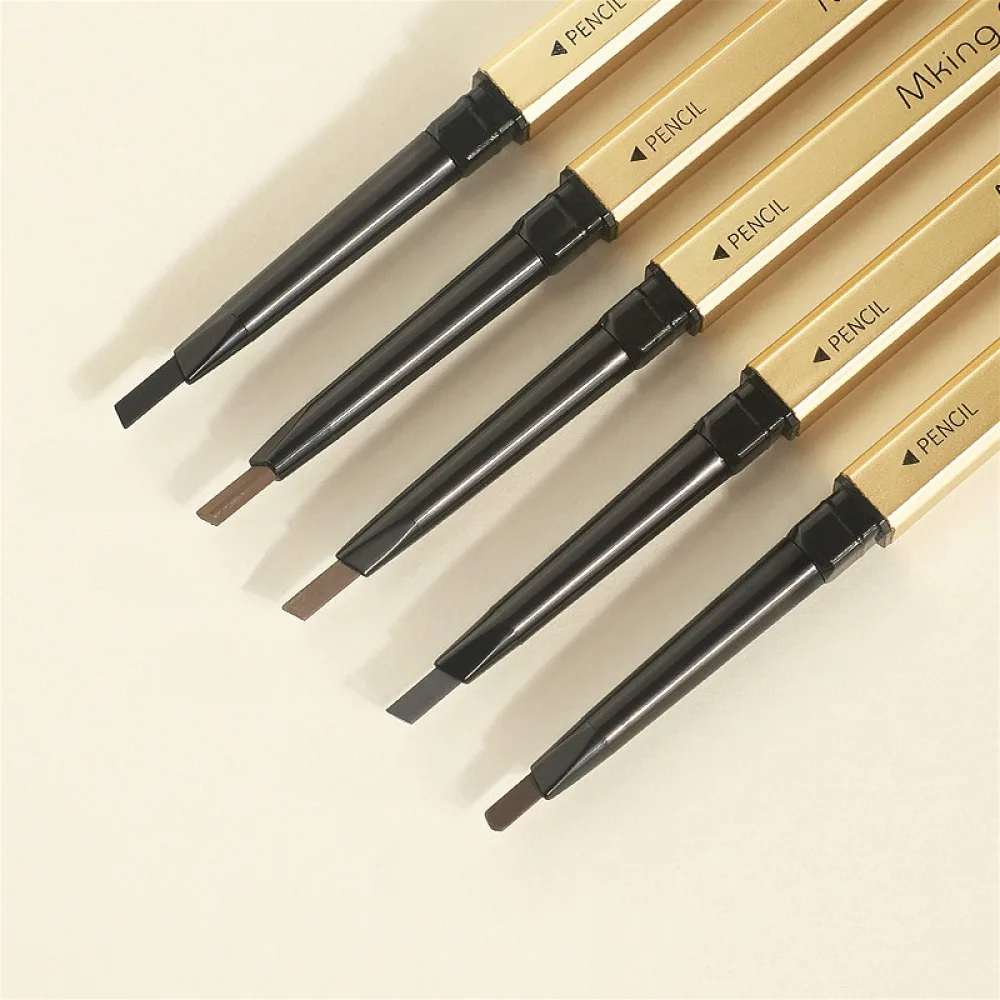 ดินสอเขียนคิ้วสีน้ำตาลพร้อมแปรง – ดินสอเขียนคิ้วแบบสองหัวสำหรับการแต่งหน้าทุกวัน ลุคธรรมชาติ และเบลนด์ง่าย