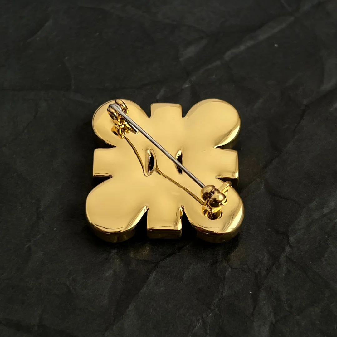 Gold Crystal Rhinestone Brooch Vintage Style Shiny Fleur-de-lis Design Fashion Jewelry Accessory Sparkling Ornamental