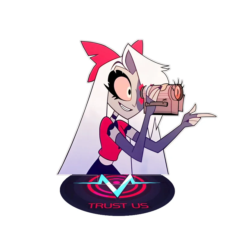 Standing Sign for Hazbin Hotel Velvette Rosie Vaggie Alastor Acrylic Desktop Stand Decorating Self Made Collection Toy Fans Gift