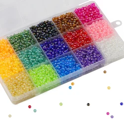 Boxed 4500pcs 4mm Flat Round Faceted Plastic Imitation Crystal Loose Beads Handmade Diy Bracelet Necklace Earring Jewelry Making
