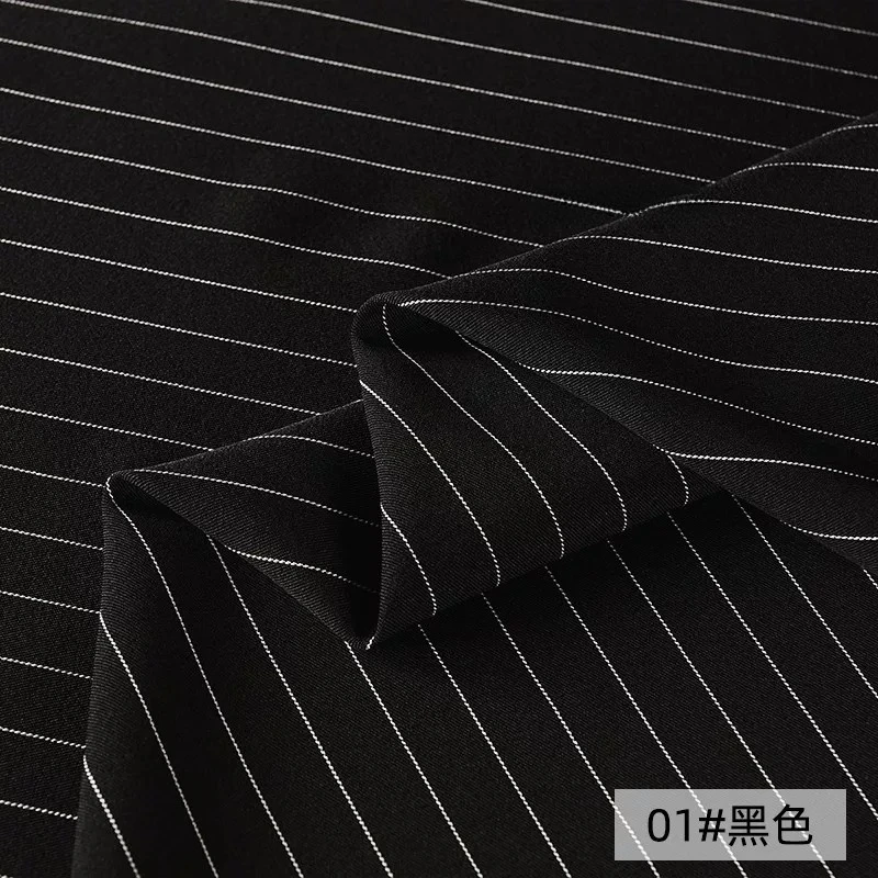 Spring Summer Minimalist Pinstripe Fabric Classic Stylish for Dresses Suits Vests Wide-leg Pants Apparel Workwear